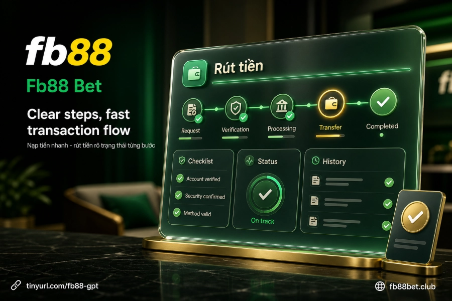 Quy trình nạp tiền rút tiền Fb88 Bet ngân hàng nội địa ví điện tử