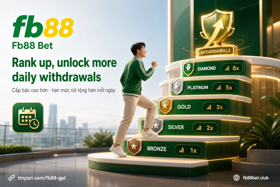 hạn mức rút tiền Fb88 VIP Club cấp bậc hội viên Đỗ Thánh Huyền Thoại